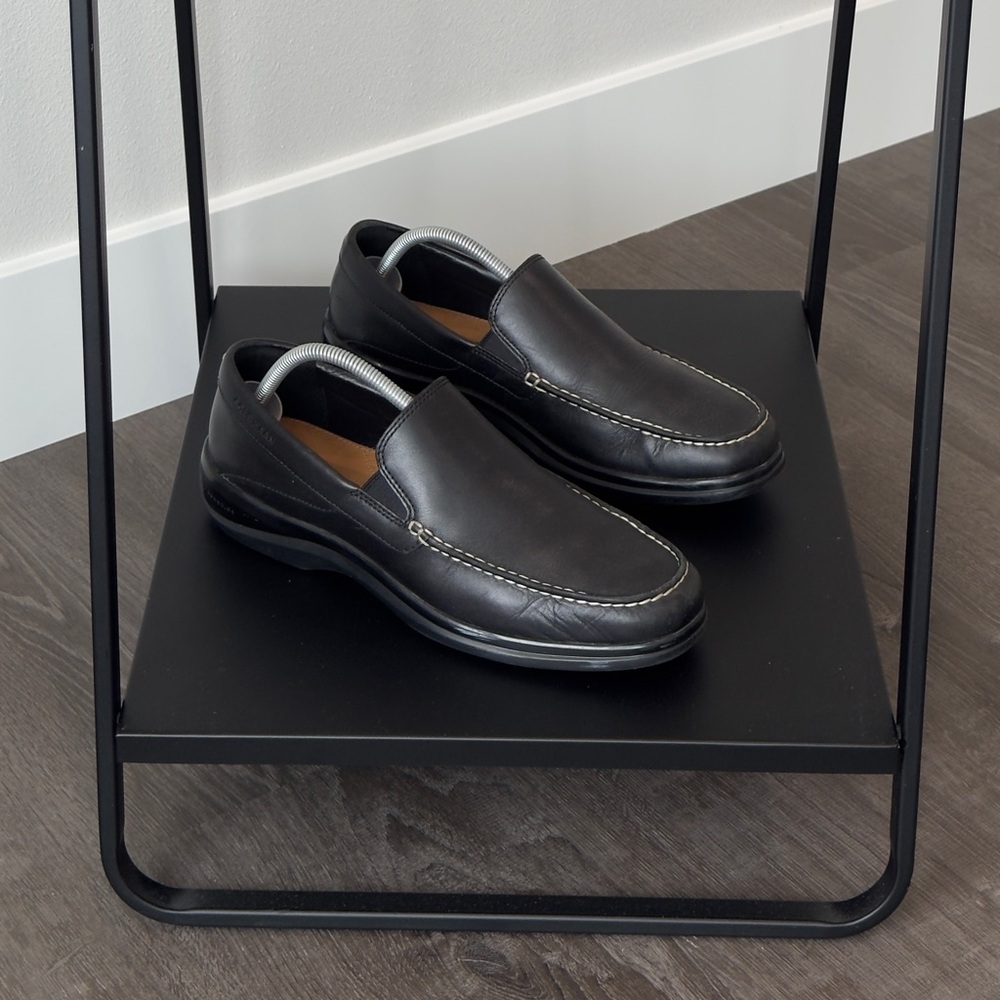 Cole Haan Black Leather Slip-On Loafers